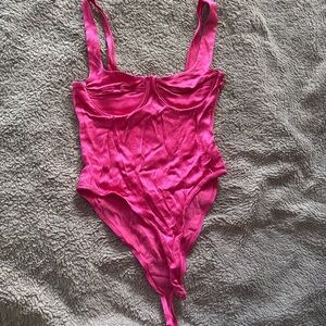 Zara Pink Corset Bodysuit